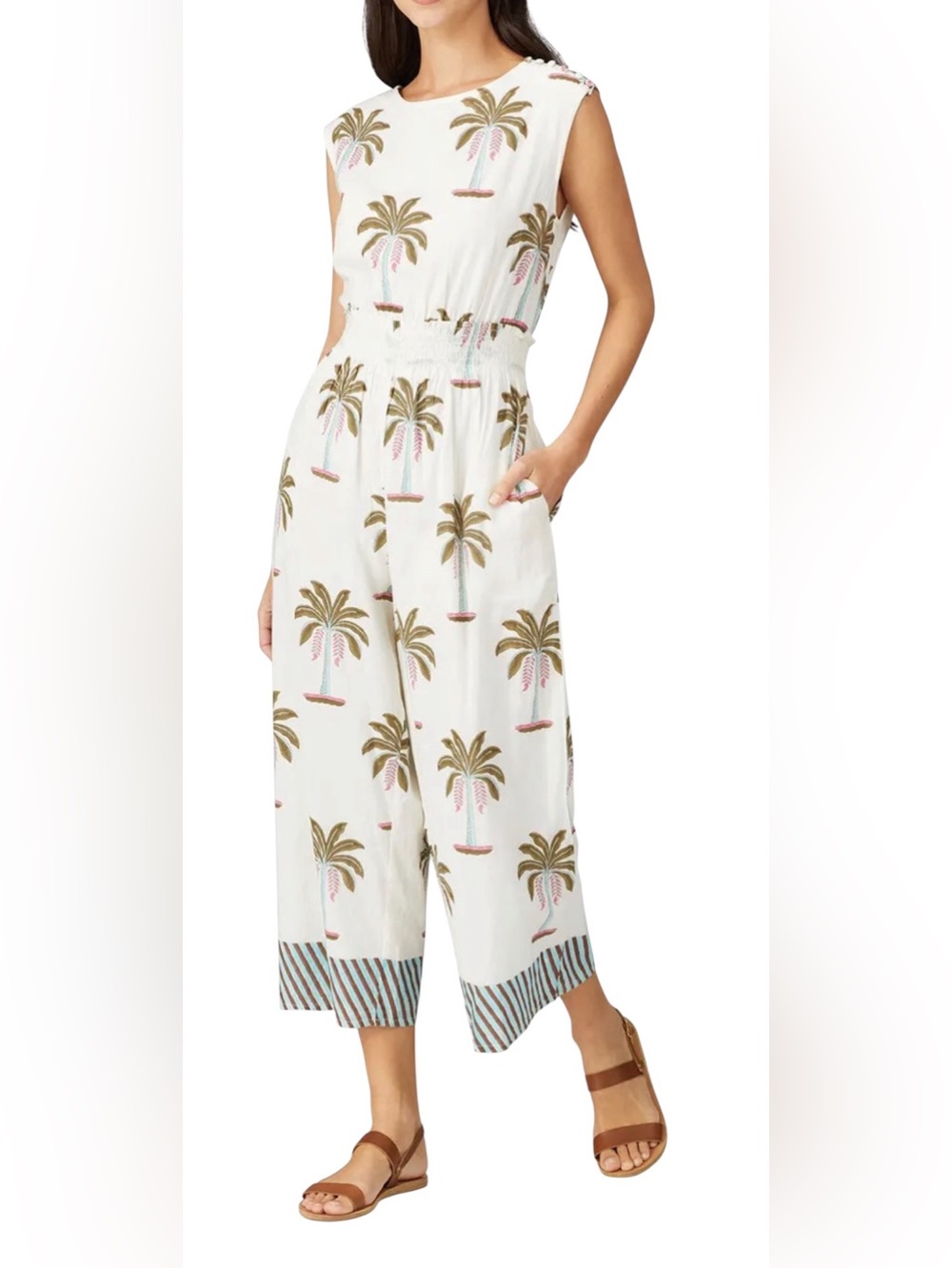Roller Rabbit Morjim Palm Emanelle Jumpsuit Size Small